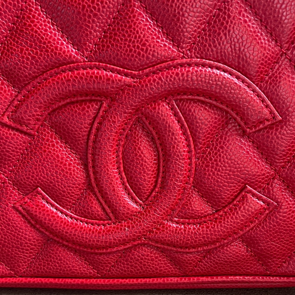 Chanel Red Quilted vintage shoulder bag - Picture 2 of 10